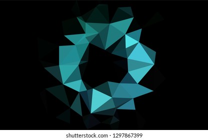 Light BLUE vector blurry hexagon pattern. Creative illustration in halftone style with gradient. A new texture for your design.