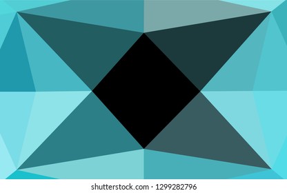 Light BLUE vector blurry hexagon pattern. Creative geometric illustration in Origami style with gradient. Brand new style for your business design.