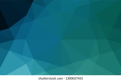 Light BLUE vector blurry hexagon template. Geometric illustration in Origami style with gradient.  A new texture for your design.