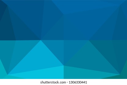 Light BLUE vector blurry hexagon template. Geometric illustration in Origami style with gradient.  The elegant pattern can be used as part of a brand book.