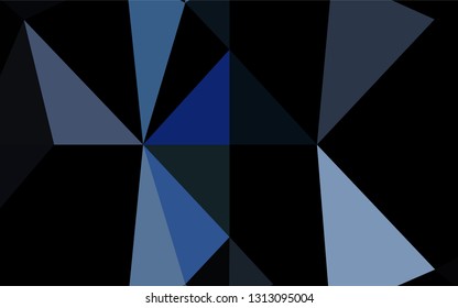 Light BLUE vector blurry hexagon pattern. Geometric illustration in Origami style with gradient.  The template can be used as a background for cell phones.