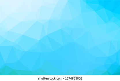 Light BLUE vector blurry hexagon pattern. Shining illustration, which consist of triangles. Triangular pattern for your business design.