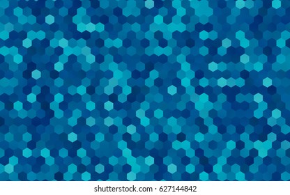 Light BLUE vector blurry hexagon background design. Geometric background in Origami style with gradient. 