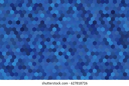 Light BLUE vector blurry hexagon background design. Geometric background in Origami style with gradient. 