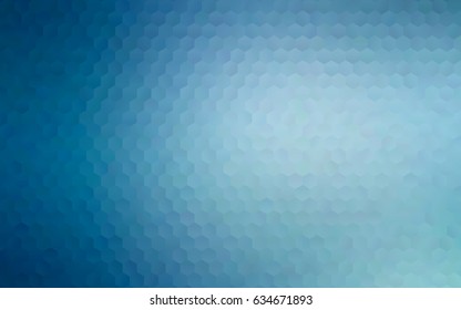 Light BLUE vector blurry hexagon background design. Geometric background in Origami style with gradient. 