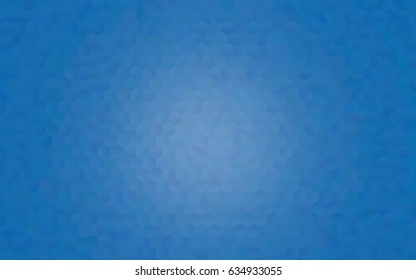 Light BLUE vector blurry hexagon background design. Geometric background in Origami style with gradient. 