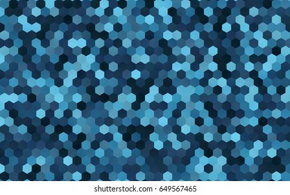 Light BLUE vector blurry hexagon background design. Geometric background in Origami style with gradient. 