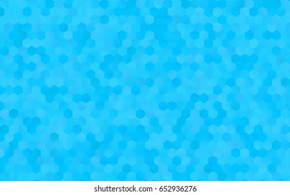 Light BLUE vector blurry hexagon background design. Geometric background in Origami style with gradient. 
