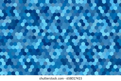 Light BLUE vector blurry hexagon background design. Geometric background in Origami style with gradient. 