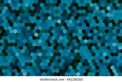 Light BLUE vector blurry hexagon background design. Geometric background in Origami style with gradient. 