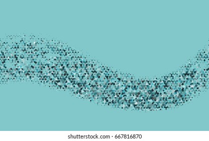 Light BLUE vector blurry hexagon background design. Geometric background in Origami style with gradient. 