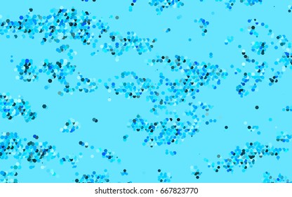 Light BLUE vector blurry hexagon background design. Geometric background in Origami style with gradient. 