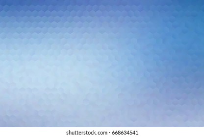 Light BLUE vector blurry hexagon background design. Geometric background in Origami style with gradient. 