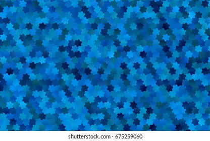 Light BLUE vector blurry hexagon background design. Geometric background in Origami style with gradient. 