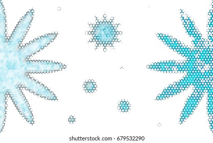 Light BLUE vector blurry hexagon background design. Geometric background in Origami style with gradient. 