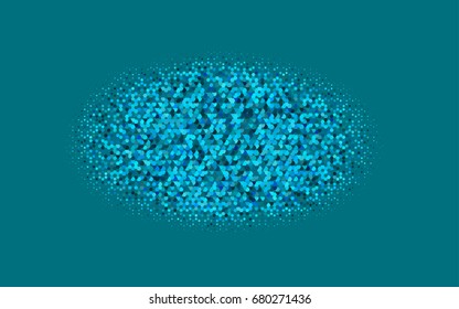 Light BLUE vector blurry hexagon background design. Geometric background in Origami style with gradient. 
