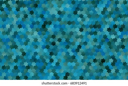 Light BLUE vector blurry hexagon background design. Geometric background in Origami style with gradient. 