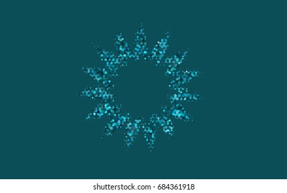 Light BLUE vector blurry hexagon background design. Geometric background in Origami style with gradient. 