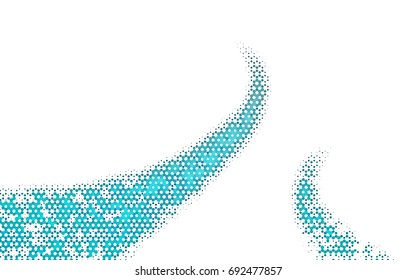 Light BLUE vector blurry hexagon background design. Geometric background in Origami style with gradient. 