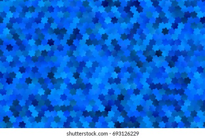 Light BLUE vector blurry hexagon background design. Geometric background in Origami style with gradient. 