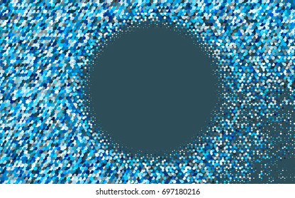 Light BLUE vector blurry hexagon background design. Geometric background in Origami style with gradient. 