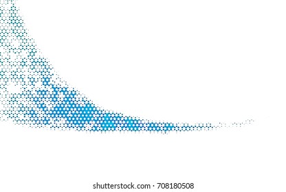 Light BLUE vector blurry hexagon background design. Geometric background in Origami style with gradient. 