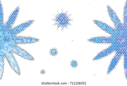 Light BLUE vector blurry hexagon background design. Geometric background in Origami style with gradient. 
