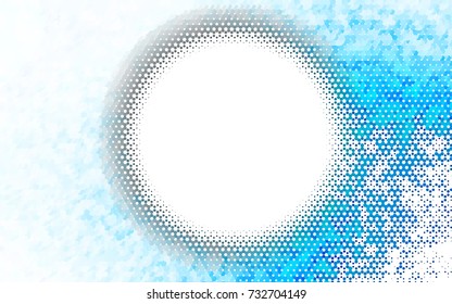 Light BLUE vector blurry hexagon background design. Geometric background in Origami style with gradient. 