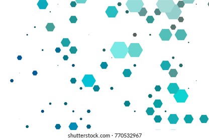 Light BLUE vector blurry hexagon background design. Geometric background in Origami style with gradient. 