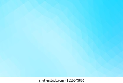 Light BLUE vector blurry low poly template. Shining illustration, which consist of triangles. A completely new template for your business design.