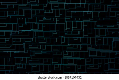 Light BLUE vector blurry rectangular background. Geometric background in square style with gradient. The pattern can be used for brand-new background.