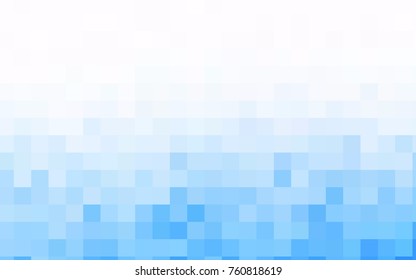 Light BLUE vector blurry rectangular background. Geometric background in square style with gradient. The pattern can be used for brand-new background.