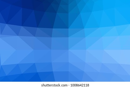 Light BLUE vector blurry triangle background design. Geometric background in Origami style with gradient. 