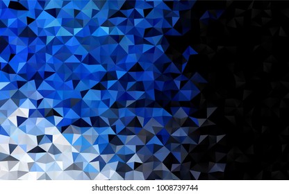 Light BLUE vector blurry triangle template. A completely new color illustration in a vague style. Brand-new style for your business design.