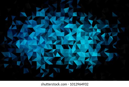 Light BLUE vector blurry triangle pattern. A completely new color illustration in a vague style. The best triangular design for your business.