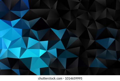 Light BLUE vector blurry triangle background. A sample with polygonal shapes. Triangular pattern for your business design.