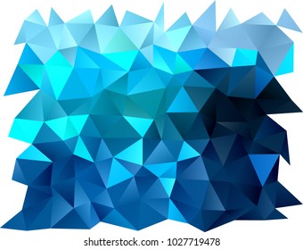 Light BLUE vector blurry triangle pattern. Triangular geometric sample with gradient.  The elegant pattern can be used as part of a brand book.