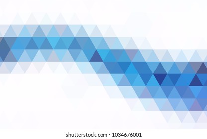 Light BLUE vector blurry triangle background. An elegant bright illustration with gradient. Triangular pattern for your business design.