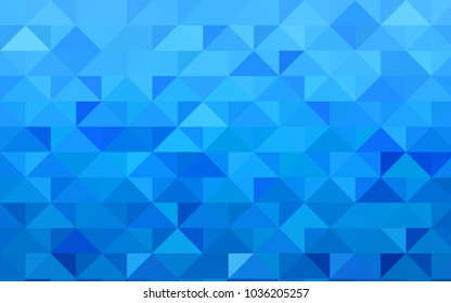 Light BLUE vector blurry triangle template. A completely new color illustration in a vague style. The best triangular design for your business.