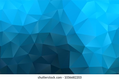 Light BLUE vector blurry triangle background. Geometric illustration in Origami style with gradient.  The polygonal design can be used for your web site.