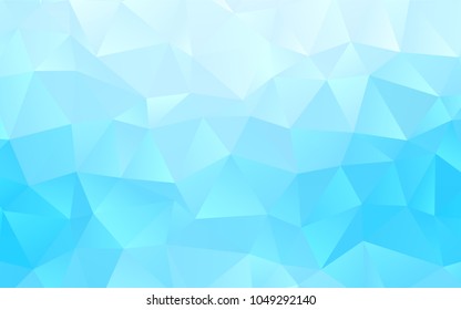 Light BLUE vector blurry triangle pattern. A sample with polygonal shapes. A completely new design for your business.