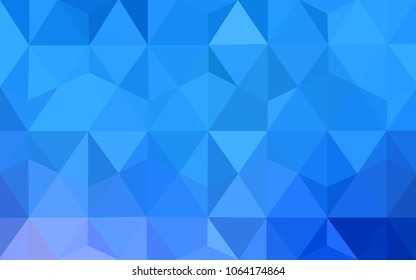 Light BLUE vector blurry triangle background design. Geometric background in Origami style with gradient. 