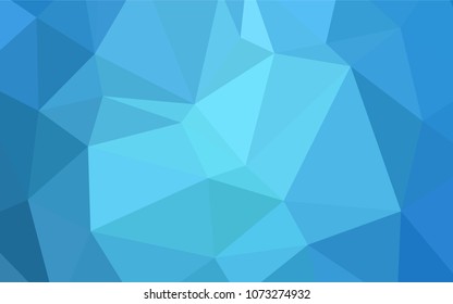 Light BLUE vector blurry triangle texture. Creative geometric illustration in Origami style with gradient. The template for cell phone's backgrounds.