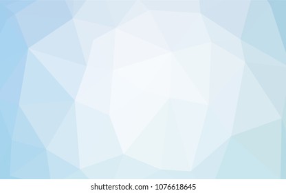 Light BLUE vector blurry triangle pattern. Polygonal abstract illustration with gradient. That new template can be used for your brand book.