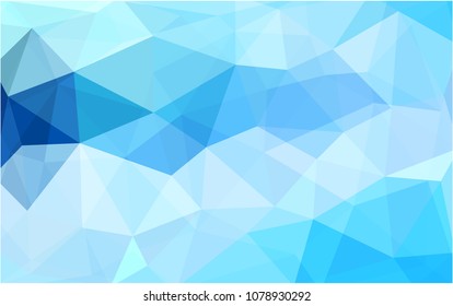 Light BLUE vector blurry triangle background design. Geometric background in Origami style with gradient. 
