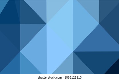 Light BLUE vector blurry triangle pattern. A completely new color illustration in a  polygonal style. A completely new design for your business.