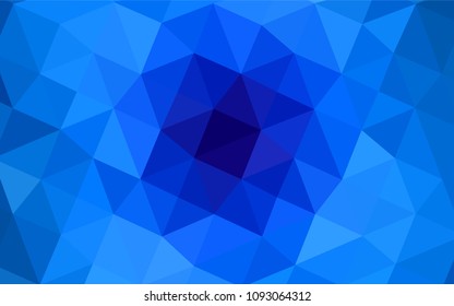 Light BLUE vector blurry triangle pattern. Geometric illustration in Origami style with gradient.  That new template can be used for your brand book.