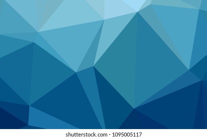 Light BLUE vector blurry triangle pattern. Colorful illustration in polygonal style with gradient. The polygonal design can be used for your web site.