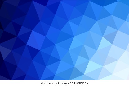 Light BLUE vector blurry triangle pattern. Colorful illustration in polygonal style with gradient. The template for cell phone's backgrounds.