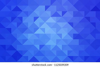 Light BLUE vector blurry triangle pattern. A sample with polygonal shapes. The elegant pattern can be used as part of a brand book.